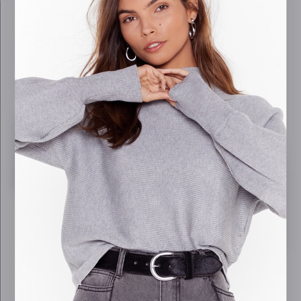 WE’RE JUST WARMING UP RIBBED KNIT SWEATER